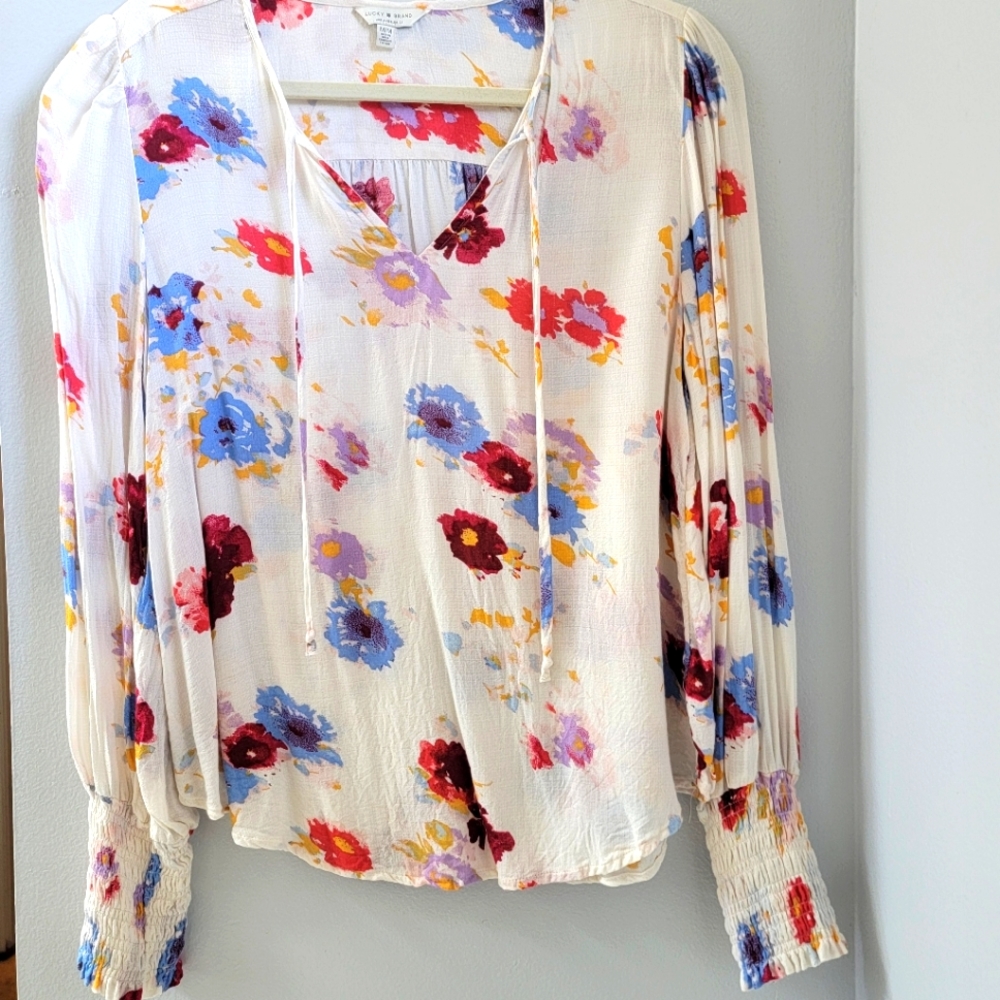 Lucky Brand Floral PopOver Blouse